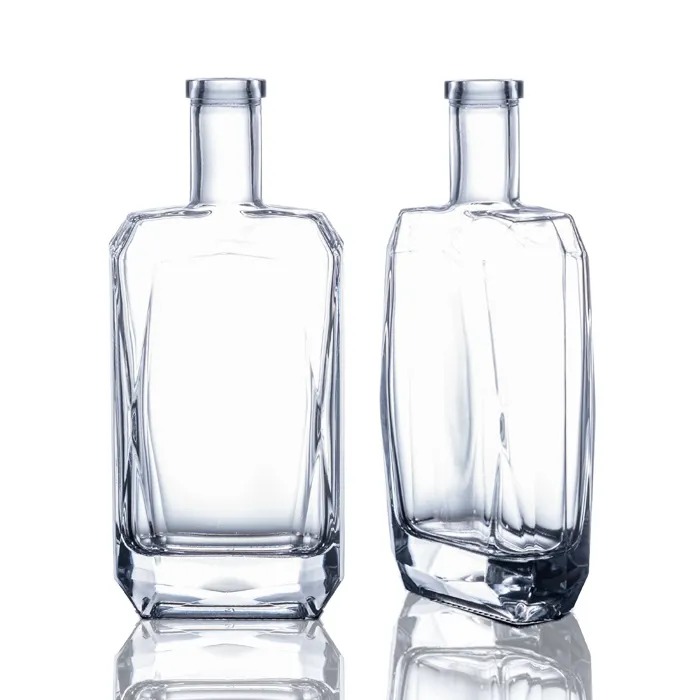 500ml diseño personalizado whisky vodka licor botella de embalaje al por mayor