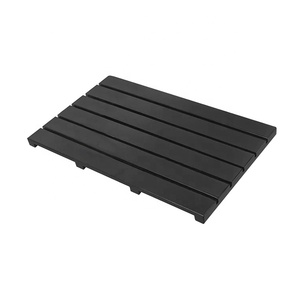 Alfombrillas antideslizantes de bambú para <span class=keywords><strong>baño</strong></span>, resistentes al agua, para bañera y suelo de madera, color negro - Product Image 1
