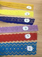 1000 Yards de dentelle brodée 100% coton, durable et confortable, pour garnitures de rideaux DIY, couture et tissus vestimentaires
