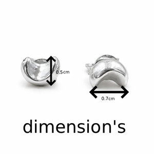 Pendientes de Plata 925 con Forma de Media Luna, Elegantes Pendientes de Aro en Forma de Media Luna para Mujeres y Niñas, Joyería Minimalista y Elegante para Uso Diario - Product Image 4