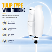 Éolienne silencieuse Tulip R&X RX-TL 5KW 10KW 20KW 30KW sans engrenages, blanche, 48V-220V, certifiée CE RoHS, garantie 10 ans