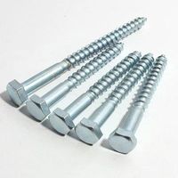 Usine chinoise en gros en acier au carbone galvanisé en acier inoxydable vis à bois à tête hexagonale DIN571