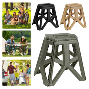 Camping Accessories High Load-bearing <b>Folding</b> Step <b>Stool</b> Square Camping Chair Lightweight with Handle Fishing Chair - Product Image 1