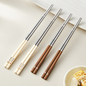 HeDou C Chopsticks 316 Stainless Steel Anti-Slip Bear Style For Children And Adults Kitchen Tableware - Product Image 1