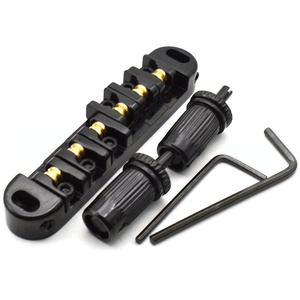 Pont de guitare à 6 cordes avec selles à roulettes, pont à roulettes <span class=keywords><strong>Tune</strong></span>-<span class=keywords><strong>O</strong></span>-<span class=keywords><strong>Matic</strong></span>, selles à roulettes anti-friction pour guitare électrique Les Paul - Product Image 1