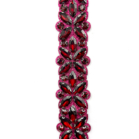 Bande décorative en strass en forme de feuille de verre, écologique, pour ceinture de mariée et robes de bal