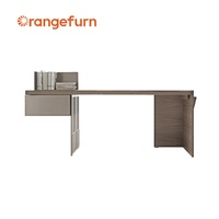 Ensemble de chambre à coucher moderne en fer forgé avec lit à tête capitonnée, tables de chevet, bibliothèque, bureau d'étude et fauteuil pour appartement et hôtel