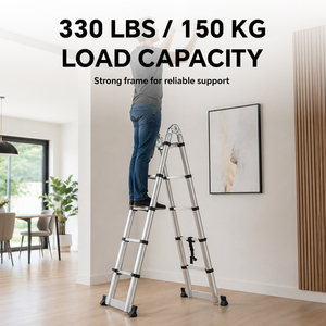 STARRYHEART Multi-Purpose A Frame Telescopic <b>Ladders</b> Easy Storage Aluminum Extension <b>Ladder</b> for Outdoor Home RV - Product Image 4
