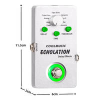 OEM ODM Logo personnalisé 9 modes Delay pour amplificateur de guitare, avec effets Tube, Bande, Analogique, Lo-Fi, Stompbox inversé et Conception de circuit numérique