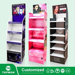 Soporte de exhibición personalizado para el cuidado de la piel al por menor de supermercado, estante de exhibición de papel para suelo, champú, detergente, soporte de exhibición de cartón - Product Image 3