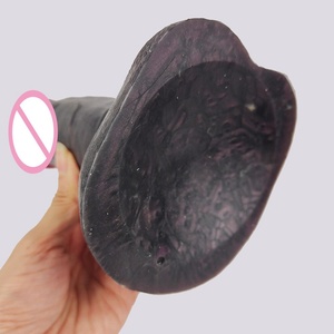 FAAK Black Men Penis Fat Silicon <b>Dildo</b> Artificial Penis for Women with Suction Cup - Product Image 4