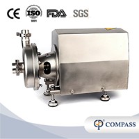 Pompe centrifuge sanitaire en acier inoxydable SS304 résistante à la corrosion et à l'usure pour le transfert de liquides industriels, de jus, de pulpe et d'eaux usées