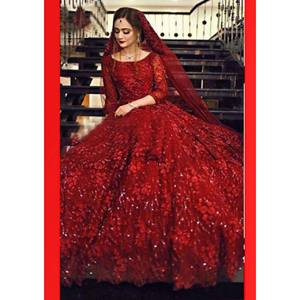 100% Net mode femmes été décontracté et vêtements de fête non cousu pakistanaise robe de soirée tailles libres robe ethnique - Product Image 5