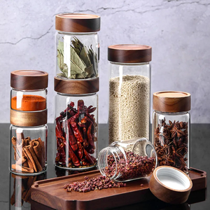 Toptan boş temizle baharat depolama kavanoz hava geçirmez cam kaplar ambalaj ve sızdırmazlık için - Product Image 6