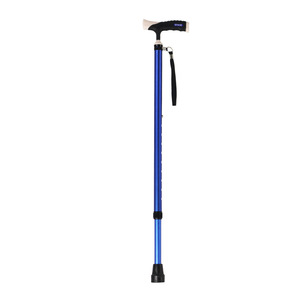<b>Walking</b> Stick Aluminum Alloy Anti-Slip Rubber Tip Adjustable Height For Elderly Hiking Support - Product Image 2
