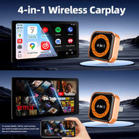 Adaptateur miroir CarPlay portable 4-en-1 avec dongle filaire/sans fil, qualité d'image HD, garantie 1 an pour téléphones iOS