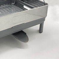 Séchoir à vaisselle de cuisine en acier inoxydable chromé deux couches double égouttoir à vaisselle évier support de cuisine