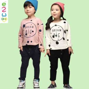 Costume en coton pour filles, style sport, mode coréenne 2016, fabriqué en Chine - Product Image 1