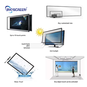 Ingscreen 32 43 49 55 65 70 75 85 98inch Độ chính xác cao tương tác đa chạm 20 điểm cảm ứng hồng ngoại khung lớp phủ - Product Image 3
