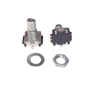 สวิตช์เอนโค้ดเดอร์แบบหมุน EC11 SMD 5 ขา พร้อมแกนโลหะขนาดเส้นผ่านศูนย์กลาง 6 มม. แกนแบน แกนทรงกระบอก 18/20/30 พร้อมเบรก - Product Image 2