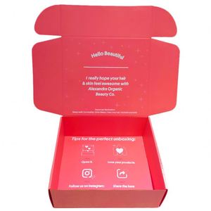 Caja de envío con logotipo dorado personalizado de fábrica, caja corrugada de embalaje de champú con cinta de sellado, caja de papel con tira de tracción - Product Image 3