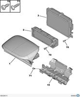 Couverture d'écran multifonction ABS pour Peugeot 307, pour lecteur CD de voiture et affichage de l'heure, OE 6564FA
