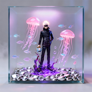 Spell Return Battle Gojo Satoru Dubbelkop Vervangbaar PVC Animatie Model Beeldje Ornamenten <span class=keywords><strong>Aquarium</strong></span> Accessoires - Product Image 3