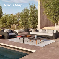 Canapé d'extérieur inclinable luxueux mobilier de jardin polonais transat en rotin moderne table basse chaise de billard canapé italien
