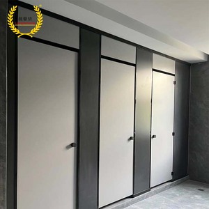 Thanh Lịch Thiết Kế Hiện Đại Mới Rắn Thép Không Gỉ Nhà Vệ Sinh Phân Vùng Văn Phòng Chuyên Nghiệp Xây Dựng Sàn Để Trần Tắm Buồng - Product Image 6