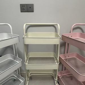 Syf S Factory Price Salon Furniture Beauty Salon <b>Trolley</b> Kitchen Storage <b>Trolley</b> Painting Metal Pink Beauty <b>Trolley</b> Salon - Product Image 6