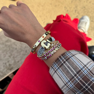 จี้ตัวอักษรแบบกำหนดเอง จี้รูปบอลลูนน่ารัก ตัวอักษร 3 มิติ ชุบทอง 18K - Product Image 3