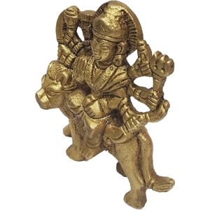 หัตถกรรมหัตถกรรม parijat รูปปั้นทองเหลืองรูปปั้น2.7นิ้ว Durga Idol หรูหราศาสนาฮินดูของตกแต่งบ้านสำหรับสำนักงานและห้องนั่งเล่น - Product Image 5