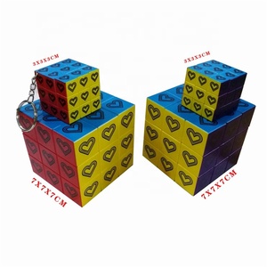 Tùy Chỉnh Màu Sắc UV In Vui Ma Thuật Câu Đố Hình Vuông Khối Trò Chơi Cổ Điển 3X3X3 7CM Ma Thuật cube - Product Image 5