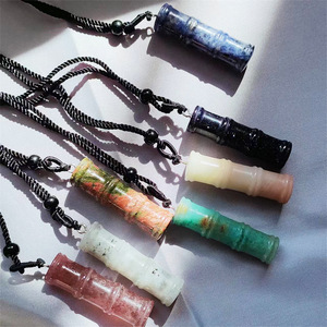 Collar con Colgante de Cuerda Tejida con Amatista de Cristal, Diseño Moderno, Serie de Colgantes Elegantes - Product Image 3