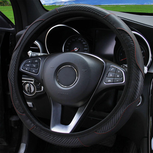 Modificación elástica sin goma <span class=keywords><strong>Jeep</strong></span> SUV camión negro microfibra cuero 3 radios rueda deportes coche <span class=keywords><strong>volante</strong></span> cubiertas - Product Image 3