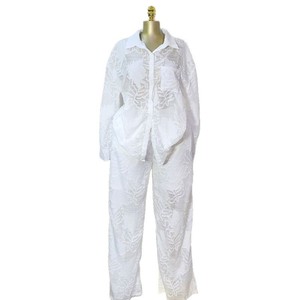 Completi Due Pezzi da Donna, Set Coordinato Bianco, Streetwear Y2k, Top e <span class=keywords><strong>Pantaloni</strong></span> Lunghi a Vita Alta, <span class=keywords><strong>Pantaloni</strong></span> Dritti Primaverili - Product Image 5