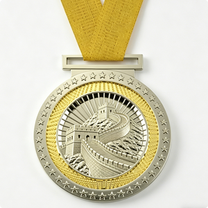 Medalla Conmemorativa de Metal en Relieve 3D Personalizada, Recuerdo Chapado con Diseño de la Gran Muralla, para el Día Nacional, Coleccionable de Viaje - Product Image 6