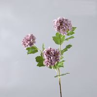 Bunga Hydrangea Lateks Buatan Warna Vintage Berkualitas Tinggi 3 Kepala Sentuhan Asli Bentuk Bola Salju untuk Pernikahan Rumah Hari Valentine Wisuda