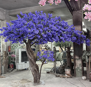 Décoration d'art intérieure de style chinois pour la maison et le jardin, grand arbre artificiel de fleurs de pêcher, arbres à fleurs de prunier rouge, fausse plante de pin - Product Image 5