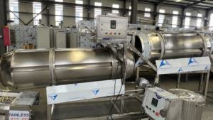 Machine automatique de saupoudrage de saveurs pour snacks LINYANG, chauffage électrique, assaisonnement uniforme, chips de pommes de terre, cacahuètes, snacks soufflés, 304 - Product Image 5