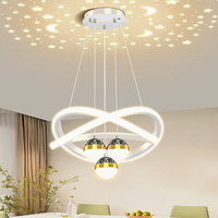 Luminaire suspendu moderne à LED pour salle à manger, lampe suspendue en métal avec boule acrylique en forme de croix pour îlot de cuisine, restaurant, décoration intérieure