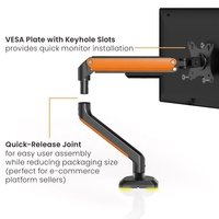 Meilleur support de moniteur Vesa pour ordinateur de jeu, rvb, bras de moniteur simple, pour support de bureau, support de moniteur de base, LDT63-C012GL