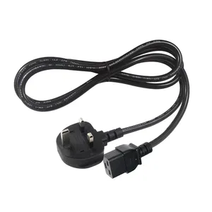 IEC 320 C19 Britain England 3pin 13A fused Plug Iec Cable Uk To C19 Power Cord