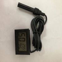 Termómetro Digital Electrónico con Sonda Impermeable, Termohigrómetro para Terrario de Reptiles