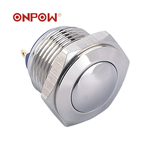 مفتاح زر دفع معدني لمحطة Onpow 16 وal/J/N مضاد للتخريب اللحظي (Ce ، Rohs) - Product Image 1