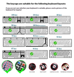 En gros personnalisé minimaliste blanc PBT Keycaps clavier de jeu original Keycaps clavier personnalisé <span class=keywords><strong>arabe</strong></span> Keycaps Personalizadas - Product Image 6