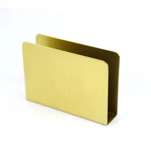 Yantai tongli square tissue holder stainless steel golden napkin holders for restaurant coffee shop