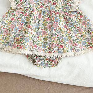 Nuovo Stile Estate 2026: Tutina in Cotone per Neonati con Motivi Floreali e Maniche Corte, Vestitino per Bambine - Product Image 5