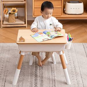 Juego de Mesa y Silla de Estudio de Madera Sólida Ajustable para Niños, Precio de Fábrica al por Mayor, Personalizable - Product Image 6