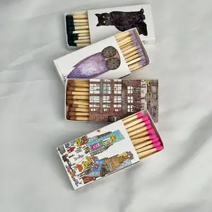 INS Vela perfumada especial combinando com Instagram Criativo Festival presente combinando com estilo retrô caixa de palitos coloridos bastão longo
